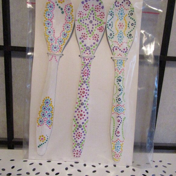 Sweet Baby, Kitchen accents, Tea Lovers, Handcrafted, Dots, Original, Spoons - Picture 2 of 4